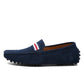 Mocassin Homme Daim Bleu Côté