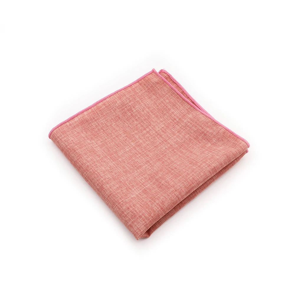 Pochette de Costume en Coton Rose Thé