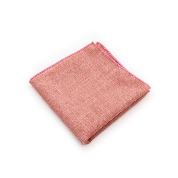 Pochette de Costume en Coton Rose Thé