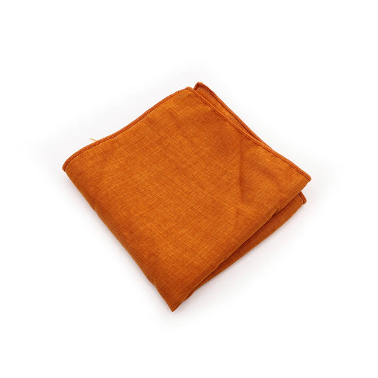 Pochette de Costume en Coton Terracotta