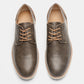 Derbies Homme Marron Effet Cuir – Semelle Blanche Confort