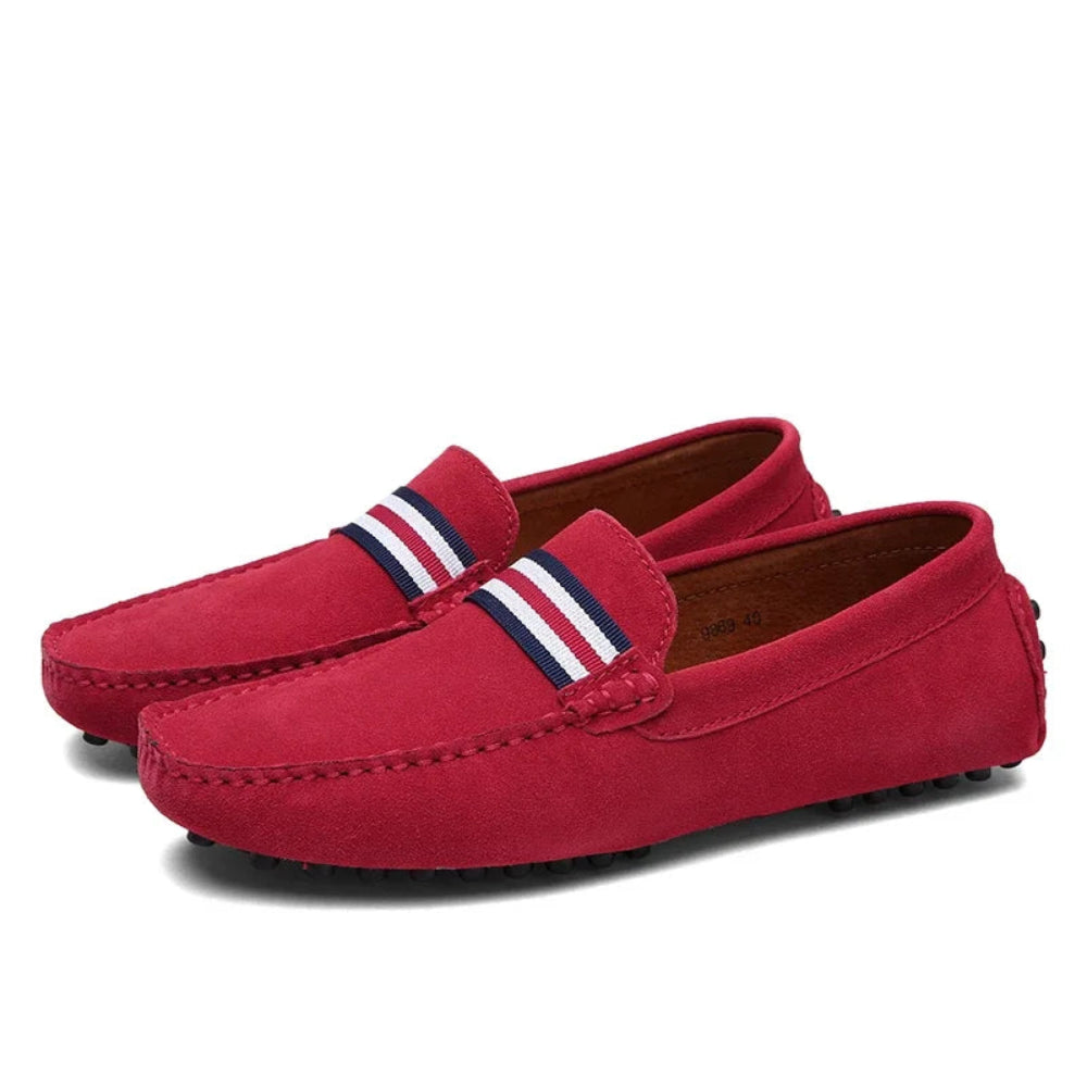 Mocassin Homme Daim Rouge