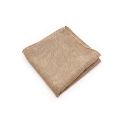 Pochette de Costume en Coton Beige