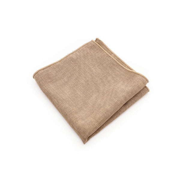Pochette de Costume en Coton Beige