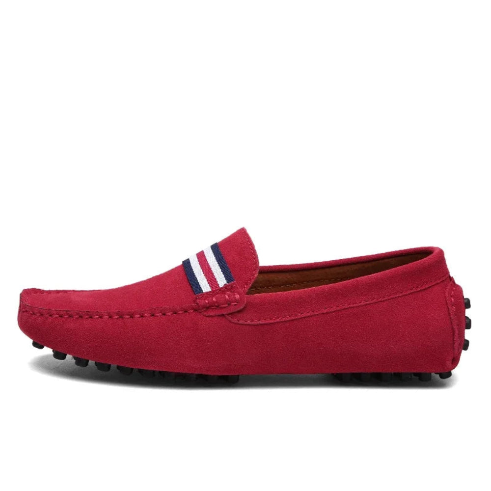 Mocassin Homme Daim Rouge Côte