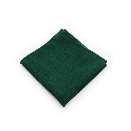 Pochette de Costume en Coton Vert sapin
