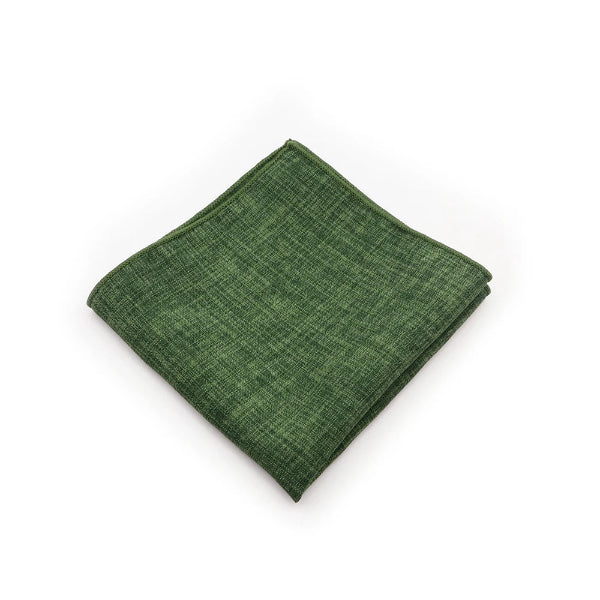 Pochette de Costume en Coton Vert Forêt