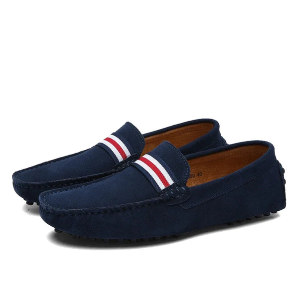 Mocassin Homme Daim Bleu Foncé