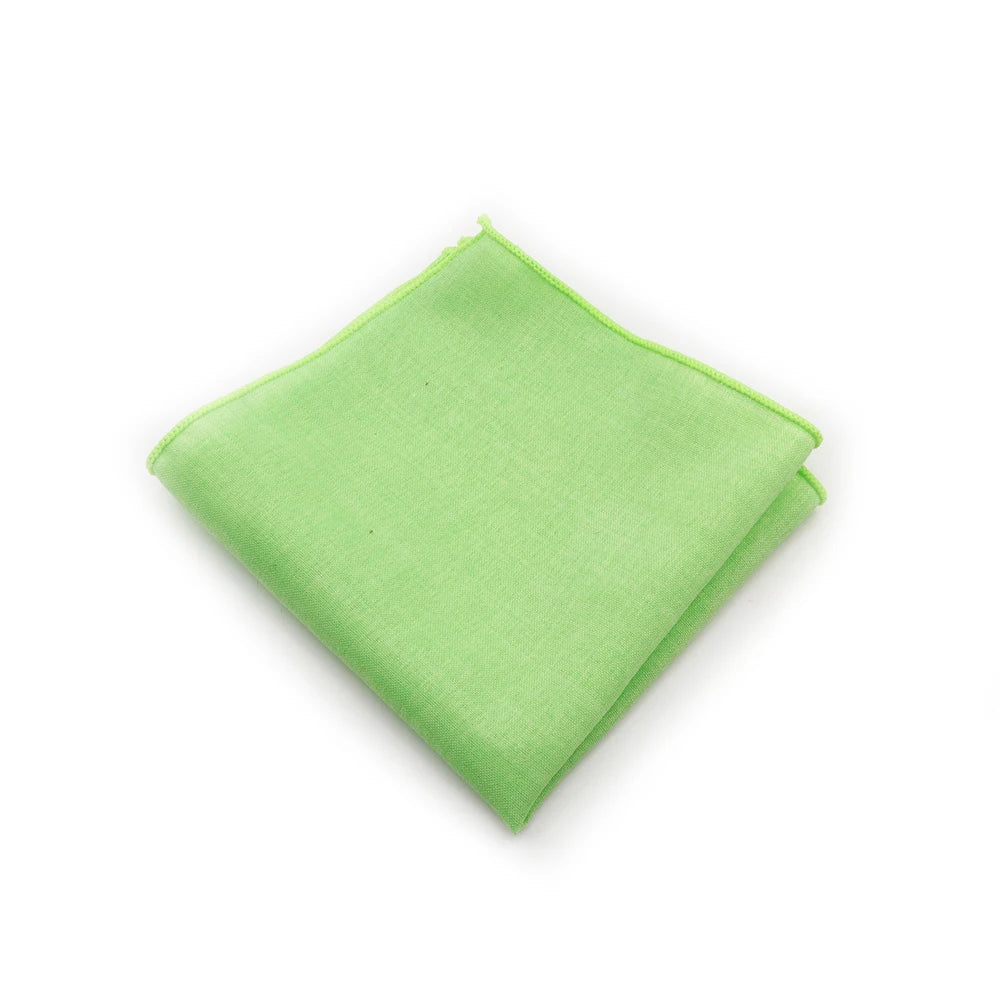 Pochette de Costume Coton Vert Anis