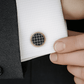 Bouton de Manchette Ronds Damier Porter