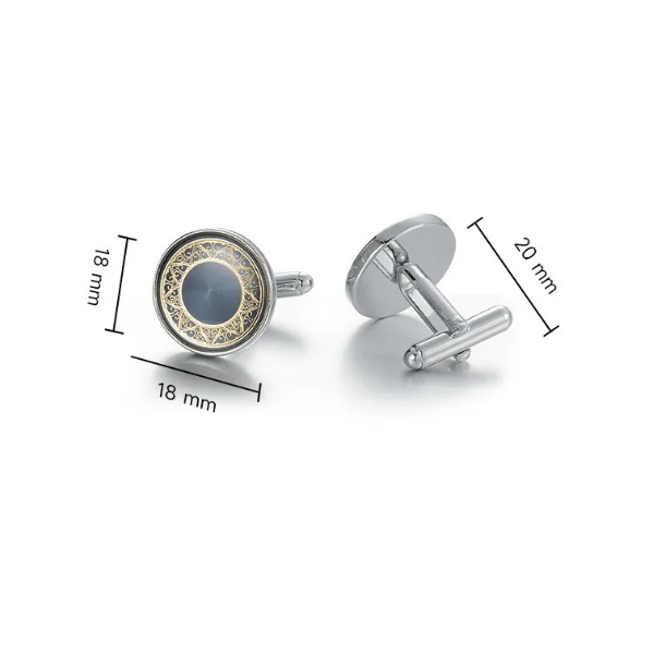 Boutons de Manchette Ronds Taille