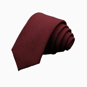 Cravate Coton Bordeaux