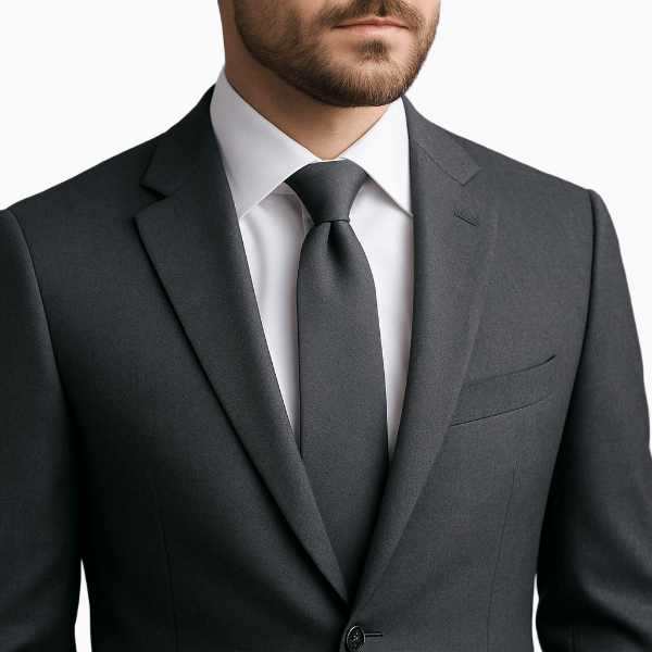 Cravate Coton Gris Anthracite Porter