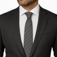 Cravate Coton Gris Anthracite Rayures Diagonales Porter