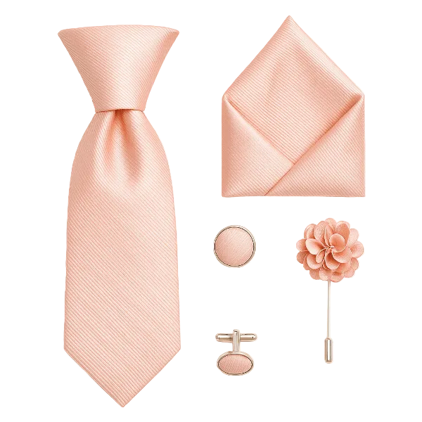 Cravate Soie Rose ensemble