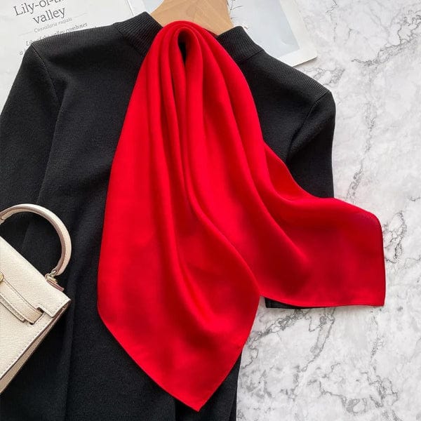 Foulard Carré Rouge Clair