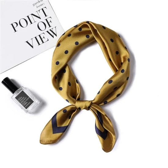 Foulard Jaune à Pois Noir