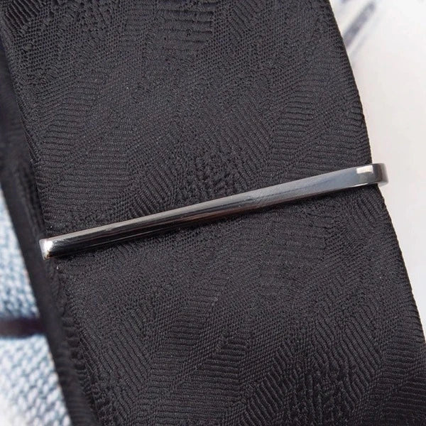 Pince à Cravate Fine Noir